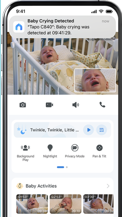  Receive instant alerts when your baby needs you.No subscription required.